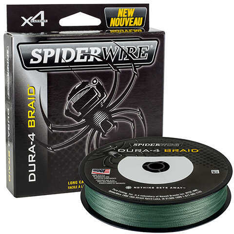 Spiderwire Dura-4 Braided Line 125 Yards , 50 lbs Tested, 0.014" Diameter, Moss Green