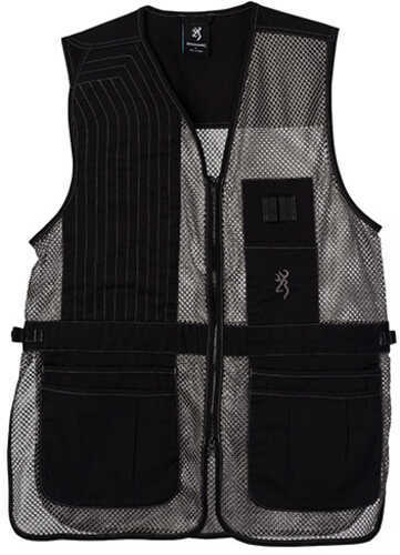 Browning Trapper Creek Mesh Shooting Vest Black/Gray,, X-Large, Right Hand