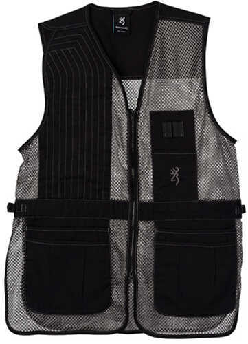 Browning Trapper Creek Mesh Shooting Vest Black/Gray, Medium, Right Hand