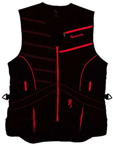Browning Ace Shooting Vest R-Hand Large Black/Red Trim
