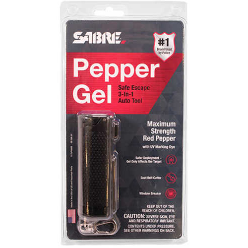 Sabre Pepper Gel, Belt Cutter, and Window Breaker, Black
