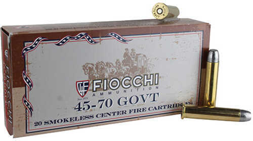 45-70 Government 20 Rounds Ammunition Fiocchi Ammo 405 Grain Lead flat Nose