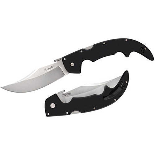 Cold Steel G-10 Folding Knife Large Espada, 5 1/2" Black Blade, Ambidextrous Stainless Pocket/Belt Clip