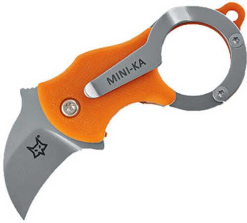 Boker Knives Fox Folding Knife Mini-Ka Karambit 1" Bead Blast Blade Orange FRN Handle