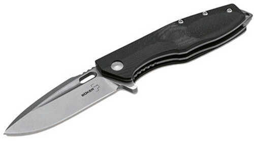 Boker Knives Plus Folding Knife Mini Caracal Flipper, 3 1/8" Blade, Liner Lock, Black G10 Handle