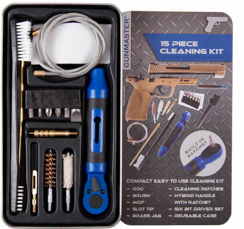 DAC Gunmaster .40 Pistol Cleaning Kit 15 Pieces 40/10MM Includes Ratchet Handle and Bit Set Slim Line Metal Case 38254