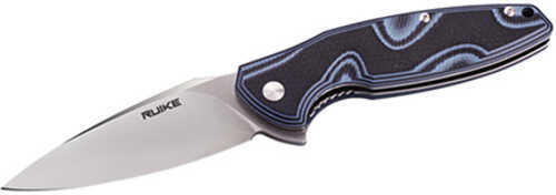 RUIKE Knives Fang P105 Folding Knife 3.60" 14C28N Satin Blade, Pale Blue/Black G10 Handle