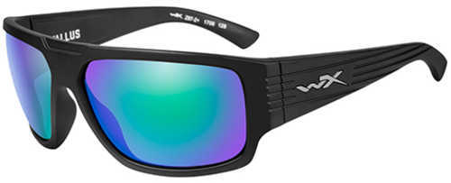 Wiley X WX Vallus Sunglasses Matte Black, Polarized Emerald Mirror Lens