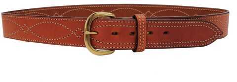 Bianchi B9 Fancy Stitched Belt Tan, 32" 12286