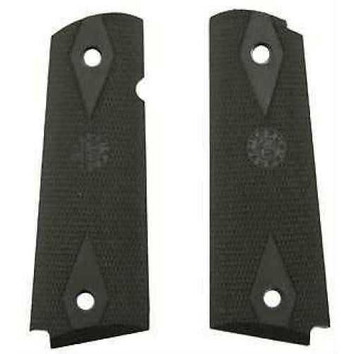 Hogue Grips Rubber Fits 1911 Govt Model Checkered No Finger Grooves Diamond Pattern OD Green 45011