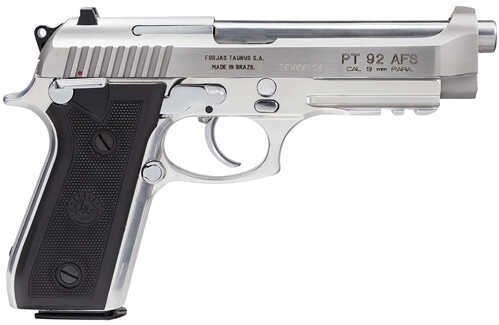Taurus PT92 Pistol 9mm Luger Fixed Sights 5" Barrel 17+1 Rounds Stainless Steel Finish Rubber Grips 192015917