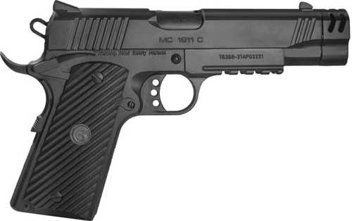 European American Armory Girsan MC1911C Semi-Auto Pistol 45 Auto 4.25" Barrel (1)-8Rd Mag Dovetail Fixed Front Sights Novak Style Rear Black Finish