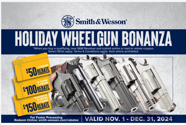 Image for news headline - S&W Holiday Wheelgun Bonanza Consumer Rebate