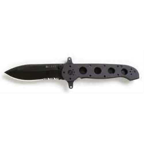 Columbia River Knife & Tool M21 Special Forces 3.875" Folding Deep Bellied Spear Point Combo Edge AUS 8/Titanium N