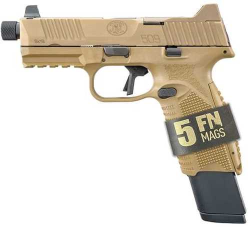 FN America 509 MRD FOS 9MM Luger Semi-Auto Handgun, 4 in barrel, 17 rd capacity, flat dark earth polymer finish