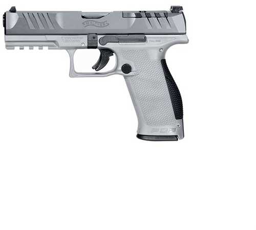 Walther PDP Full-Size 9mm semi auto luger, 5 in barrel, 18 rd capacity, gray polymer finish