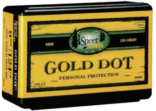 Speer Gold Dot Bullets 9mm 124 Grains HP box of 100