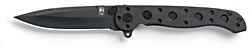 Columbia River Knife & Tool M16 Folding 8Cr15MoV/Edp Plain Spear Point Dual Thumb Stud/Flipper/Pocket Clip 3" Blac