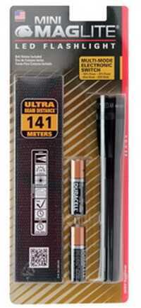 MagLite Flashlight, 2 AA LED, Black - New In Package