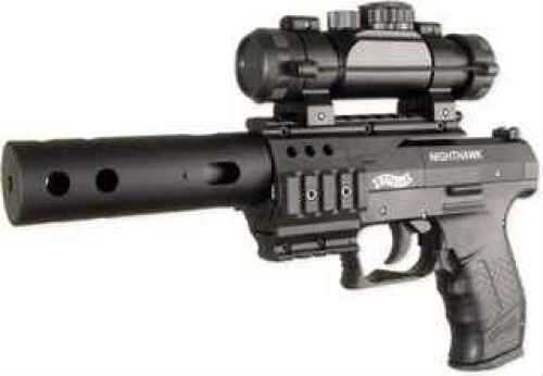 Umarex Nighthawk Walther Co2 Pistol .177 Pellet 400Fps 3.5" Black Synthetic Red Dot Sight Tac Light Box 8Rd 2252204