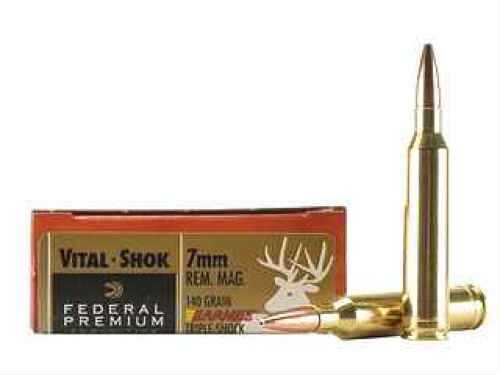 7mm Remington Magnum 20 Rounds Ammunition Federal Cartridge 140 Grain Hollow Point