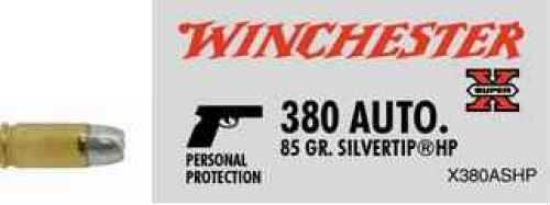 380 ACP 50 Rounds Ammunition Winchester 85 Grain Jacketed Hollow Point