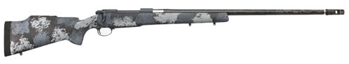 Nosler M48 Long-Range Carbon Bolt Action RIfle 33 26" Barrel Round Capacity Fiber MCS Elite Midnight Camo Stock Sniper Grey Cerakote