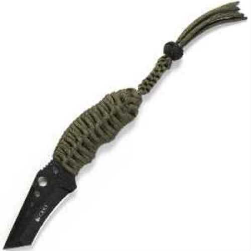 Columbia River Knife & Tool Crawford N.E.C.K. 2.75" Fixed Blade Recurved Tanto Plain Edge 2CR13/Black EDP