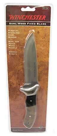 Winchester Knives Burl Wood Large Fixed Blade Drop Point 22-41784