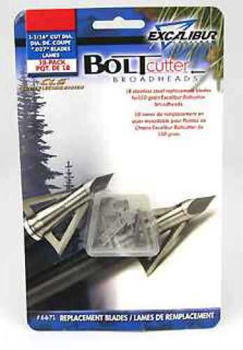 Click to see larger image. Excalibur BoltCutter Broadhead Replacement Blades 18 pk. Model: 6671