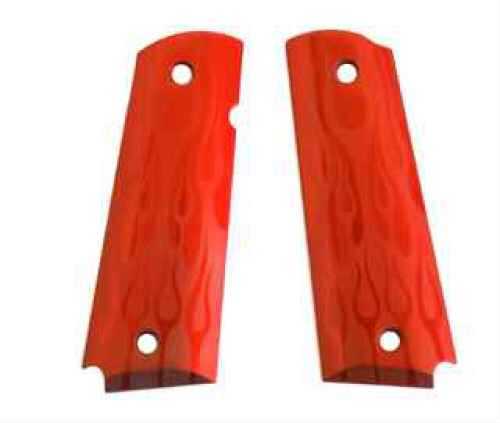 Hogue Extreme Series Grips Flames Aluminum, Red Anodized, Government 45132