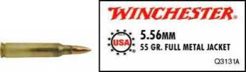 5.56mm Nato 20 Rounds Ammunition Winchester 55 Grain Full Metal Jacket