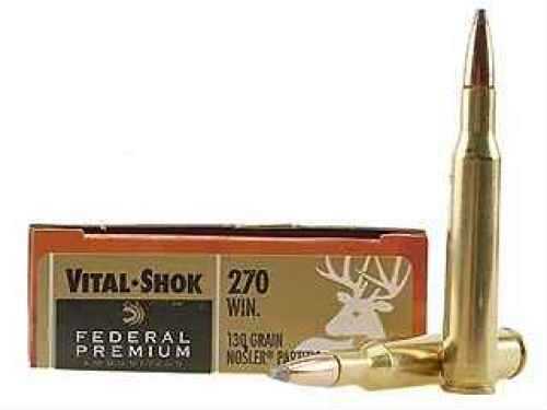 270 <span style="font-weight:bolder; ">Winchester</span> 20 Rounds Ammunition Federal Cartridge 130 Grain Soft Point