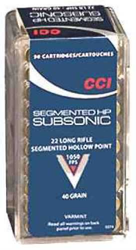 22 Long Rifle 50 Rounds Ammunition CCI 40 Grain Lead