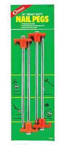 Coghlans Tent Stakes / Pegs 10" Nail pkg of 4 Md: 8312