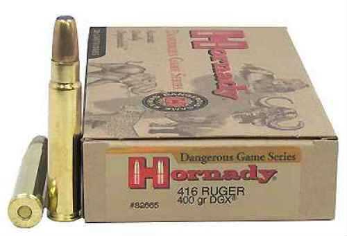 416 <span style="font-weight:bolder; ">Ruger</span> 20 Rounds Ammunition Hornady 400 Grain Soft Point