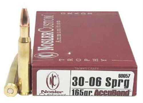 30-06 <span style="font-weight:bolder; ">Springfield</span> 20 Rounds Ammunition Nosler 165 Grain Ballistic Tip