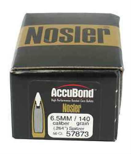 <span style="font-weight:bolder; ">Nosler</span> 6.5mm/264 Caliber 140 grain <span style="font-weight:bolder; ">AccuBond</span> Bullets (Per 50) 57873