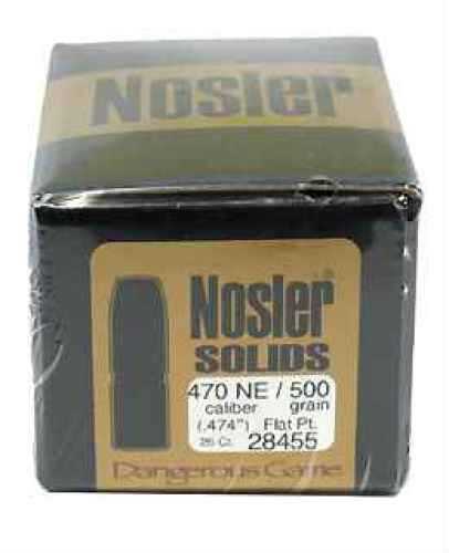 Nosler 475 Caliber 500 grain Flat Point Solid Bullets (Per 25) 3 28455