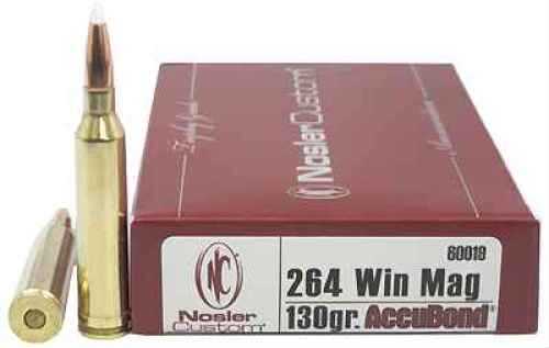 264 <span style="font-weight:bolder; ">Winchester</span> <span style="font-weight:bolder; ">Magnum</span> 20 Rounds Ammunition Nosler 130 Grain Ballistic Tip