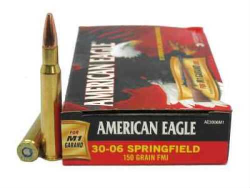 30-06 <span style="font-weight:bolder; ">Springfield</span> 20 Rounds Ammunition Federal Cartridge 150 Grain Full Metal Jacket