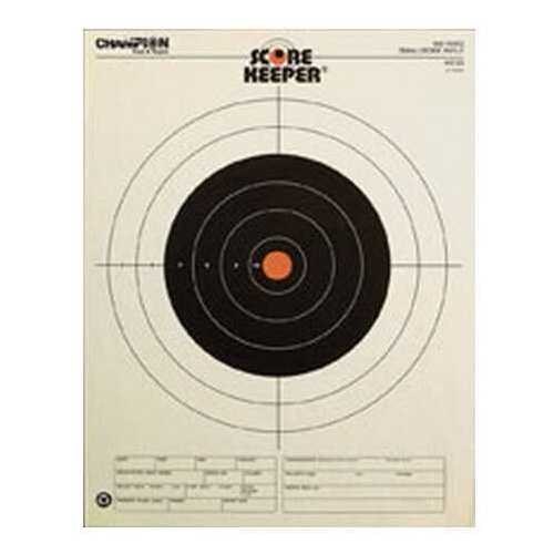 Champion Traps & Targets Orange Bullseye Scorekeeper 100 Yard Small-bore Rifle 12 Pack 45725