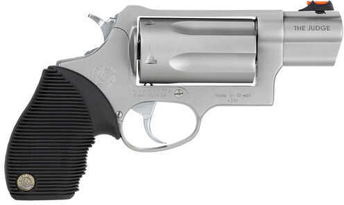 Taurus Judge Public Defender Revolver 410 Gauge / 45 Colt Compact Stainless Steel 2.5" Barrel With Fiber Optic Sight 2441039TC