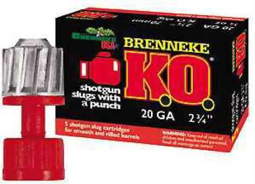 Brenneke KO Slugs 20 Gauge 3/4oz 2 3/4" SL-202KO-2009827