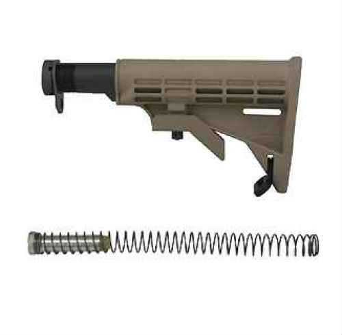 Tapco, Inc. T6 Stock Desert Tan 6 Position With Buffer/Spring AR-15 Commercial STK09161 Dark Earth