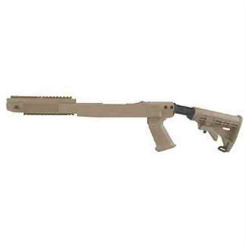 Tapco Inc. Fusion Stock Desert Tan T6 Ruger 10/22 6-Position W/ Rail Position STK06316 Dark Earth