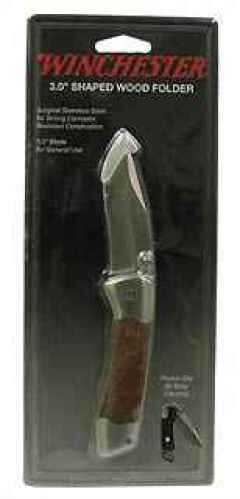 Winchester Knives Shape Wood Folder, Fine Edge Blade, Clam Pack 3" 31-000306
