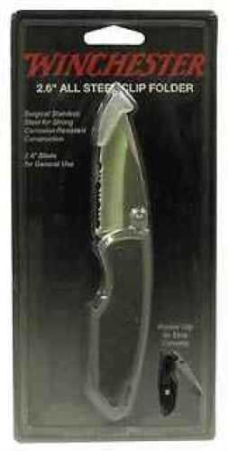 Winchester Knives Clip Folder, Clam Pack Medium 2.6", Serrated 31-000312