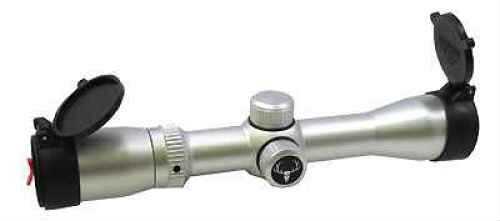 Bushnell Trophy XLT Handgun Scope 2-6X 32 Multi-X Silver 1" Butler Creek Flip-Up Covers 732633S