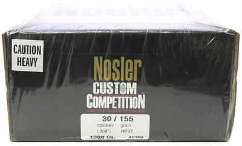 Nosler 30 Caliber 155 Grains Custom Competition HPBT (Per 1000) 45369